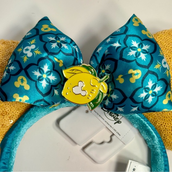 NWT. Disney Parks Salut Limon Epcot Italy Lemon Minnie Mouse Ears Headband. - Picture 2 of 12